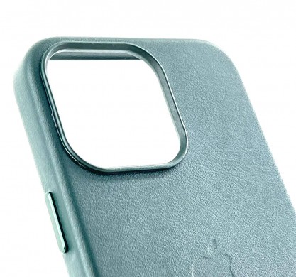 Чехол leather case (MagSafe) green